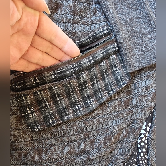 Giusto dama Mixed Fabric Made in Italy Unique Ruffled Cardigan - Picture 11 of 15